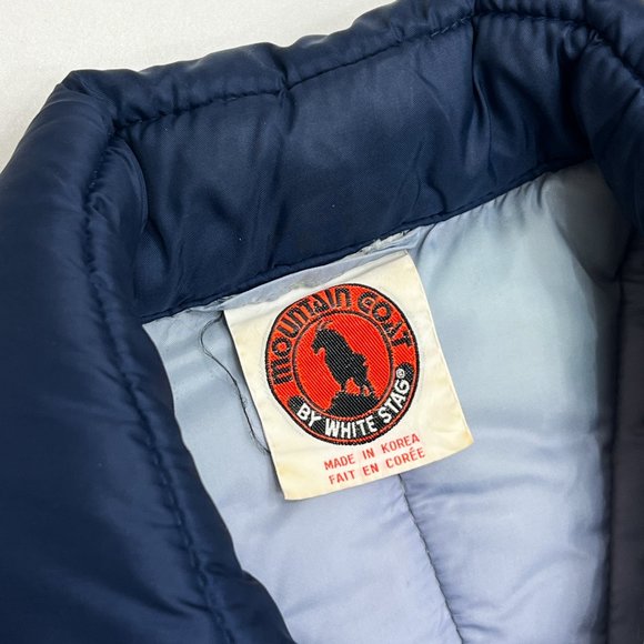 Vintage Women's Ski Vest Mountain Goat by White Stag Puffer 80's Red Blue Yellow - Picture 3 of 16